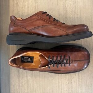 London Underground Maltese Men 13 Brown Leather Square Toe Oxfords Vintage‎ 90s